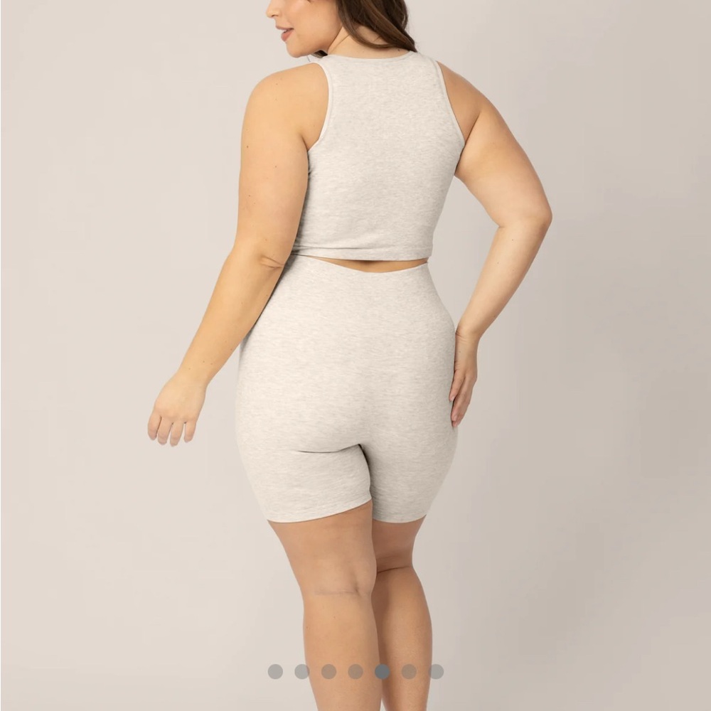 Kindred Bravely Cream Maternity Athletic Shorts - Picture 3 of 8